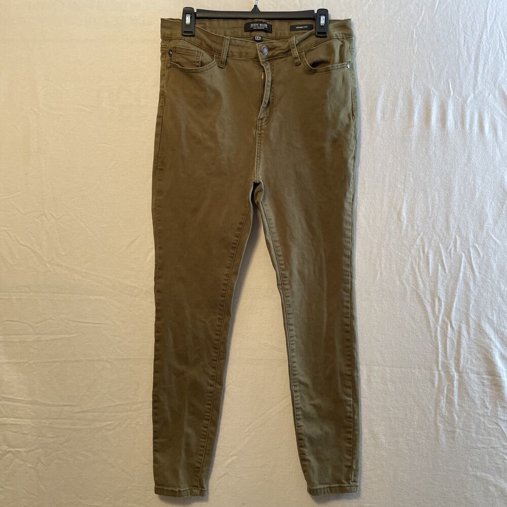 Judy Blue Jeans Women's Size 13/31 Green Denim Skinny Fit JB88146